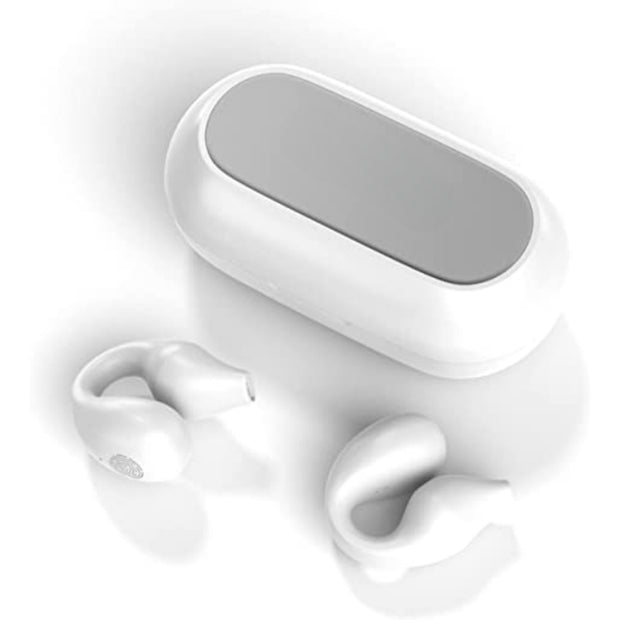 White Open Ear Headphones,Wireless Bluetooth Headphones, Earbud & in-Ear Headphones, Wireless Sport Earbuds