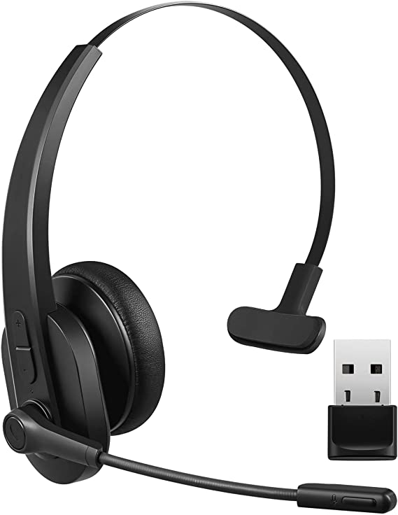 Bluetooth Trucker Headset with Upgraded Microphone Noise Canceling