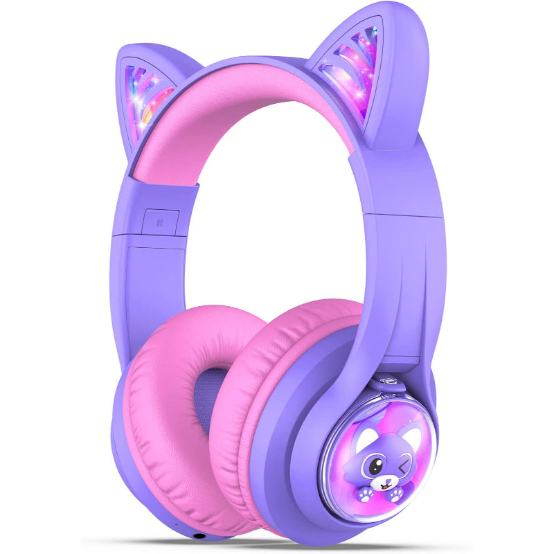 Cat Ear Wireless Kids Headphones LED Lights