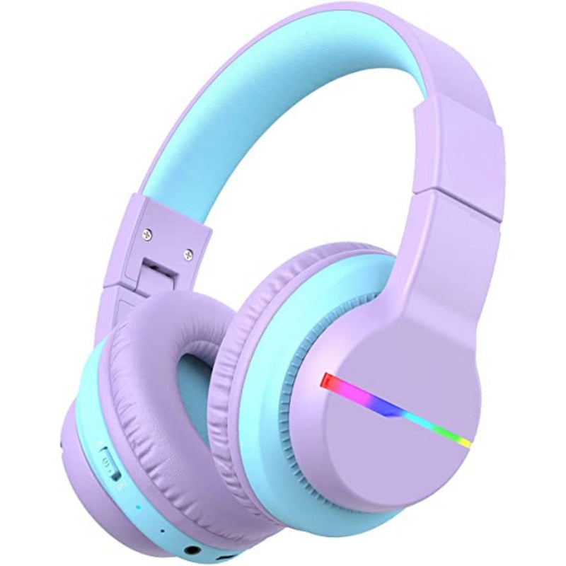 Kids Bluetooth Headphones,Colorful LED Lights Wireless Kids Headphones