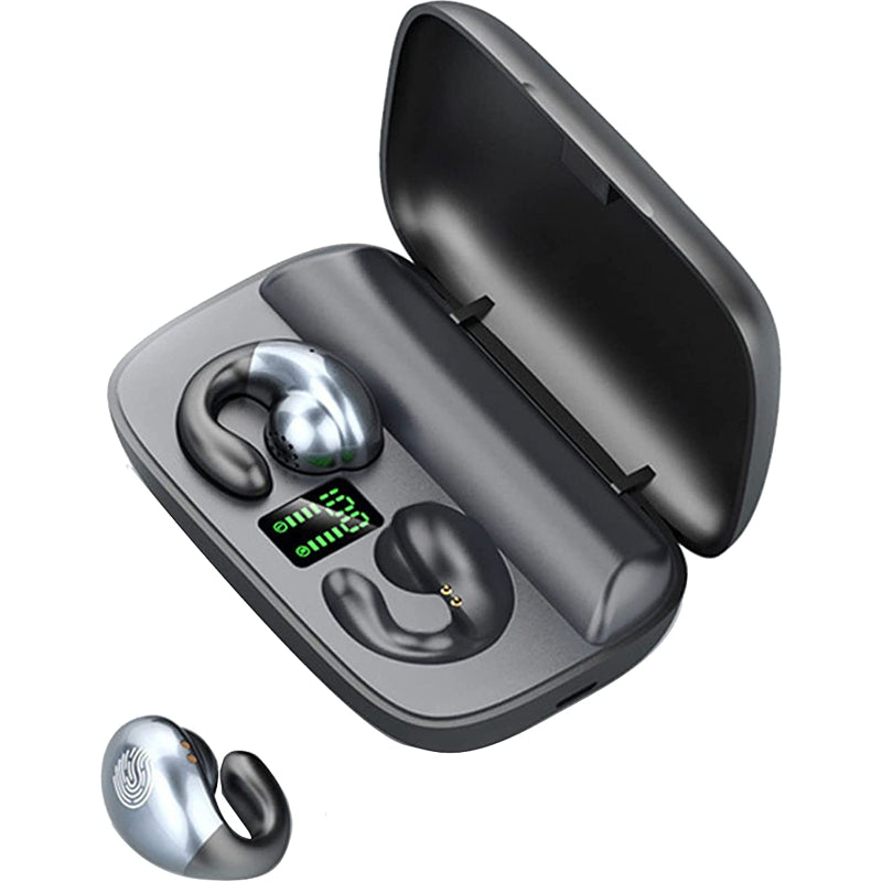 Wireless Ear Clip Bone Conduction Headphones Waterproof Bluetooth Open Ear Earbuds