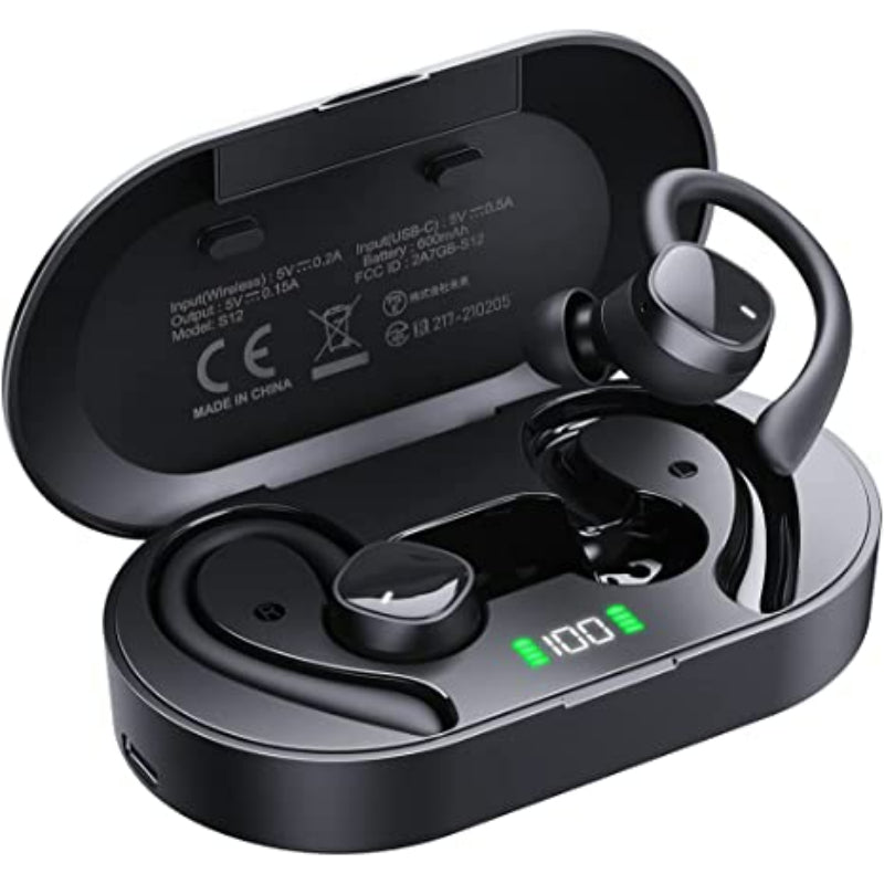 Wireless Earbuds Sports Bluetooth Headphones 4 Mic Noise Cancelling Earbuds