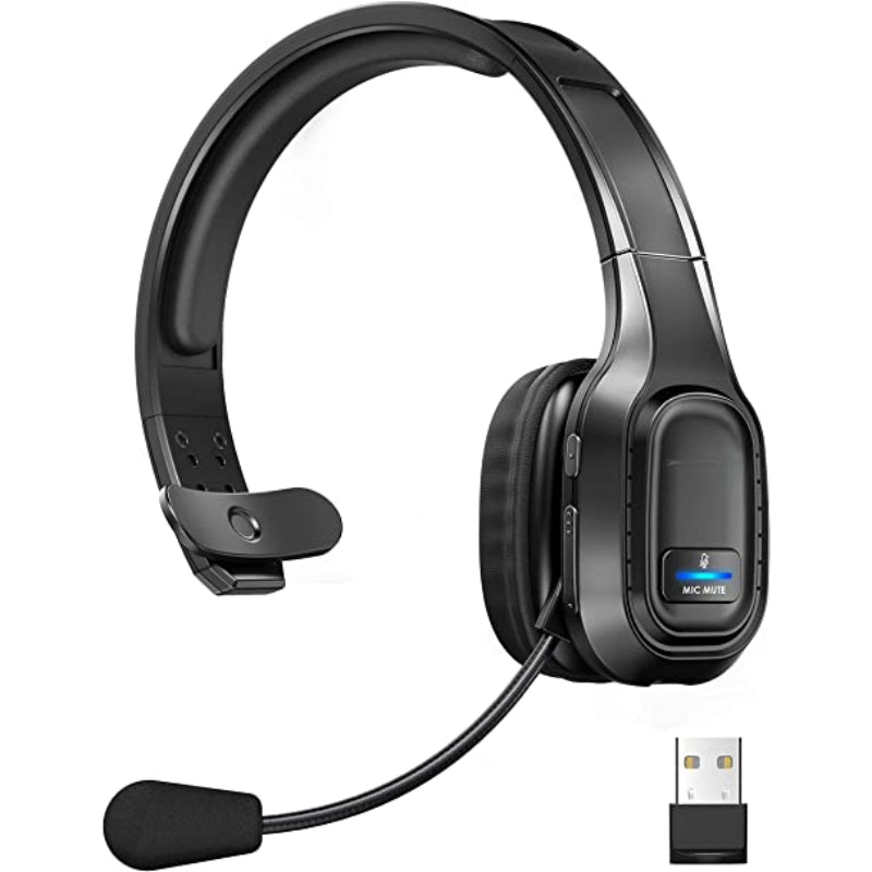 Bluetooth Headset with Microphone Noise Canceling Wireless On Ear Headphones