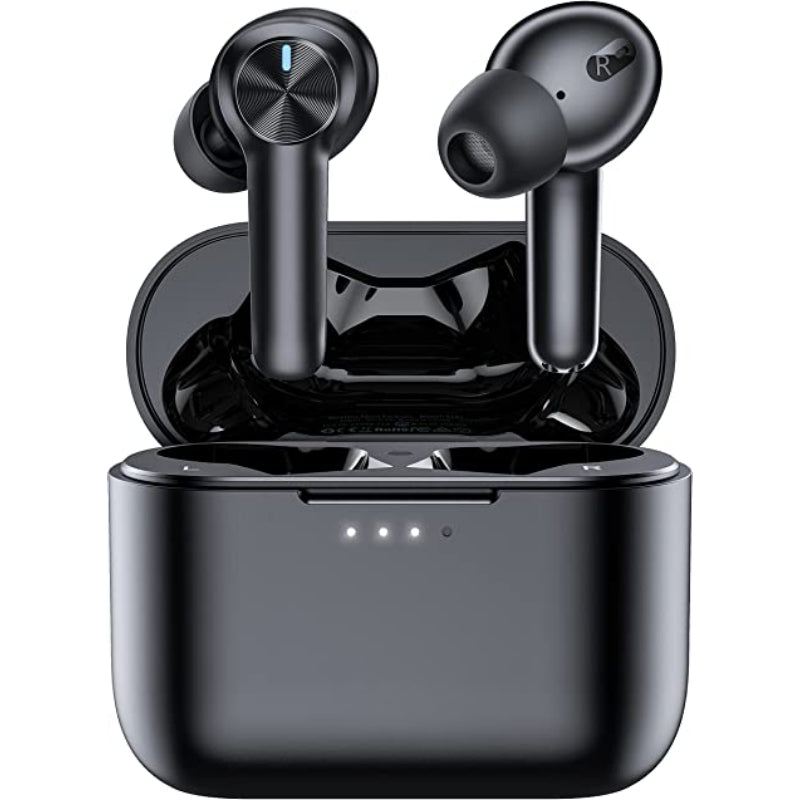 Wireless Earbuds 60Hrs Playtime Bluetooth Headphones 4 Mics Clear Call with Charging Case & LED Power