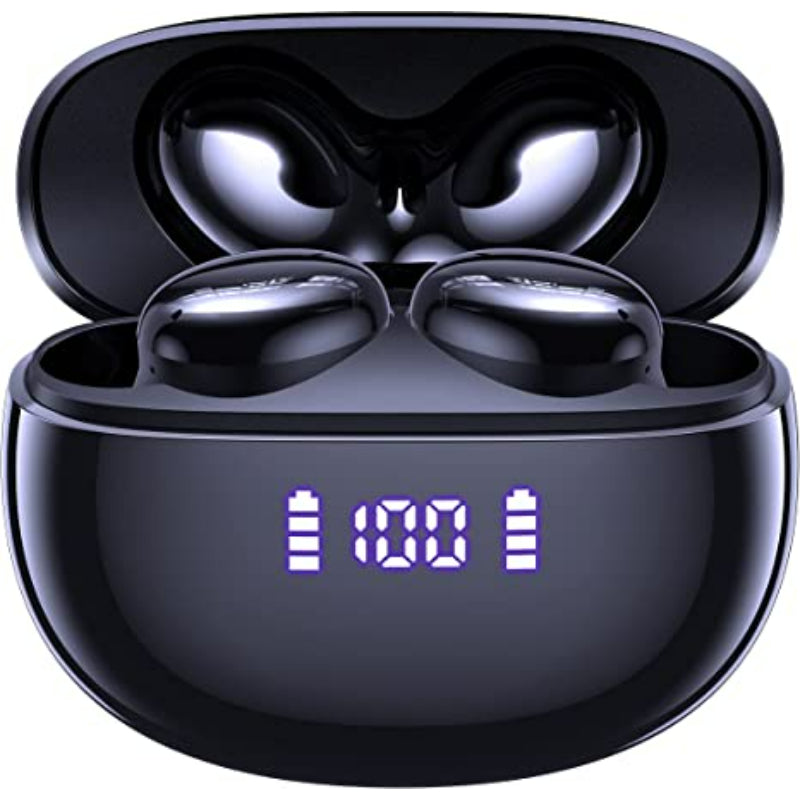Wireless Earbuds Bluetooth Headphones 50Hrs Playtime with Wireless Charging Case&Dual LED Power Display