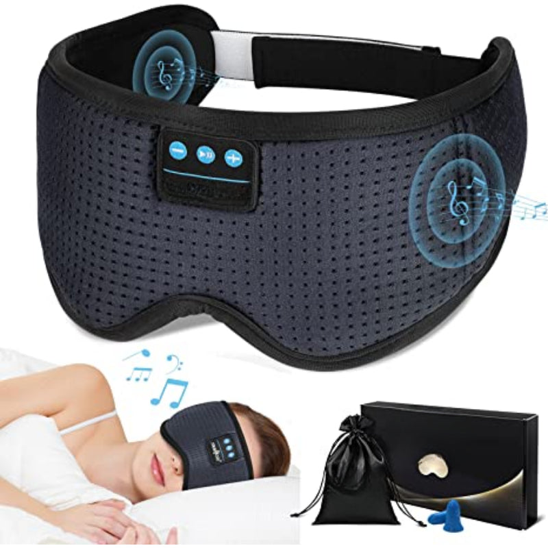 White Noise Sleep Headphones, Bluetooth Sleep Mask 3D Wireless Music Sleeping Headphones